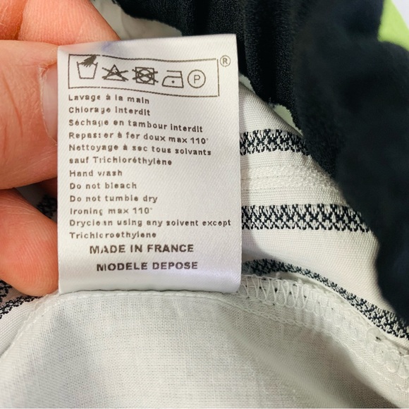 Maje Fer Crepe Trimmed Striped shorts black white stripes - Picture 13 of 16